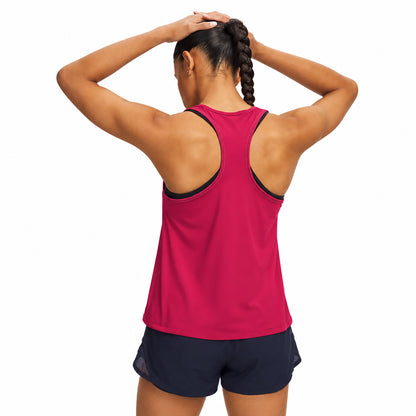 Under Armour Tech Knockout Tank – Canotta sportiva donna bordeaux (Claret) in poliestere – 1389851-622
