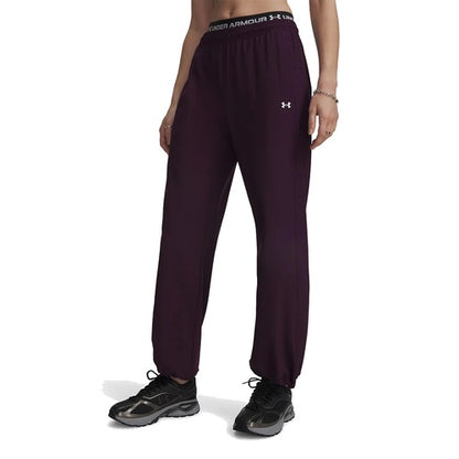 Under Armour Rival Woven Core Pant – Pantaloni sportivi donna viola in tessuto woven – 6013564-526