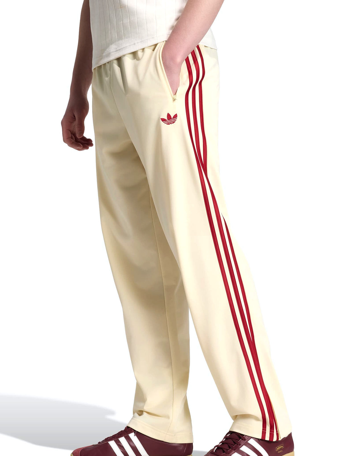 Adidas Originals Firebird Tp – Pantaloni Tuta Crema – foto 2