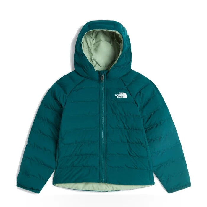The North Face Kids Reversible Perrito Giacca Imbottita Reversibile con Cappuccio Bambino Unisex Verde Pacific Teal Taglie 3-7 Anni NF0A88VJN4J1