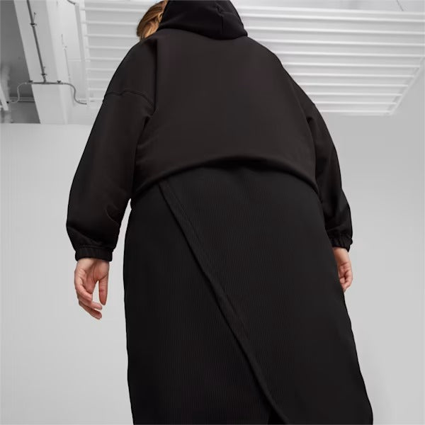 PUMA CLASSICS RIBBED MIDI SKIRT BLACK 624265-01