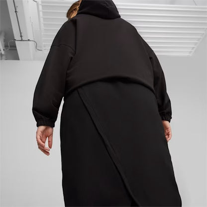 PUMA CLASSICS RIBBED MIDI SKIRT BLACK 624265-01