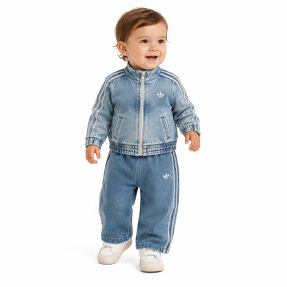 Adidas Firebird Denim Track Top Neonato Jeans