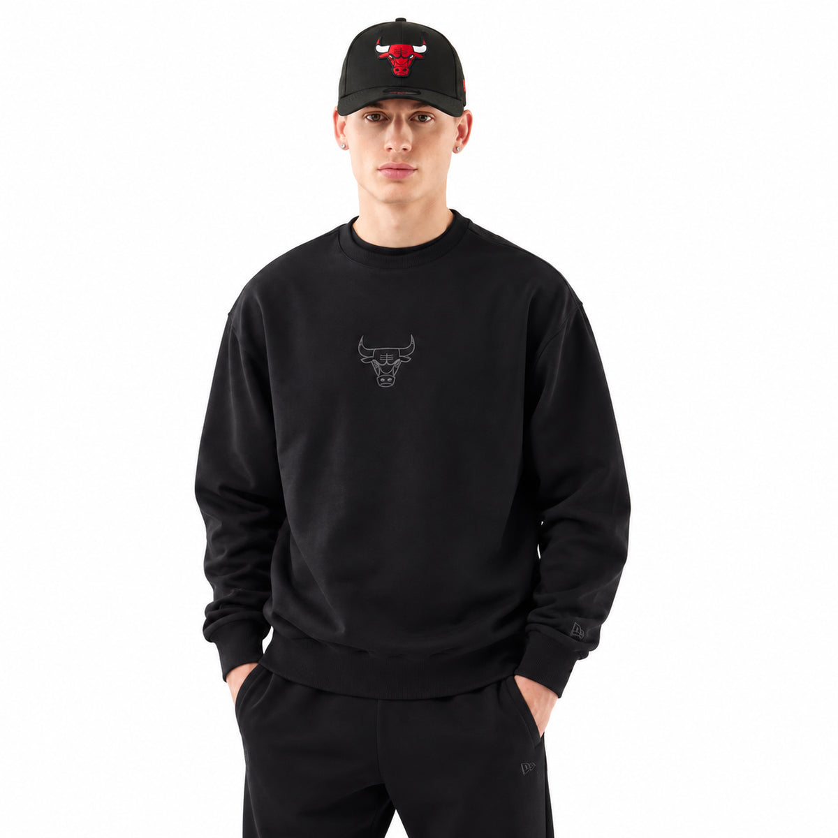 New Era Felpa Uomo Sportiva Nero Black S-XL 60897375