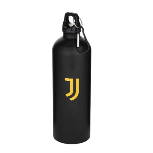 Juventus Borraccia JUVBOR5 – Nero, bottiglia in metallo da 750ml con moschettone, accessorio unisex per tifosi bianconeri, regalo per amanti di calcio