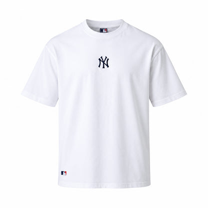 New Era New York Yankees MLB League T-Shirt Oversize Uomo Maglietta Manica Corta in Cotone Bianco White S-XL 60675748
