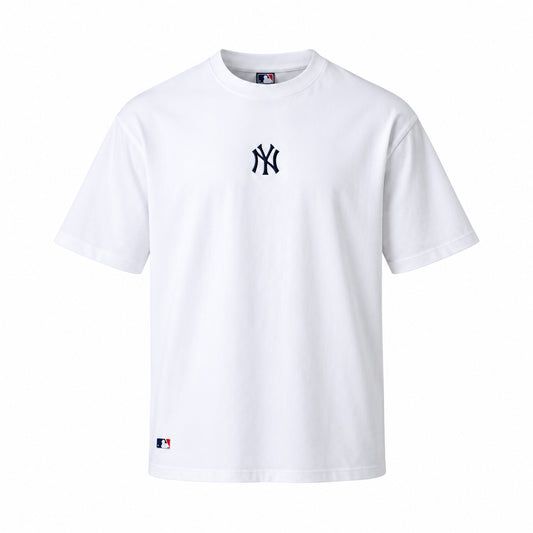 New Era New York Yankees MLB League T-Shirt Oversize Uomo Maglietta Manica Corta in Cotone Bianco White S-XL 60675748