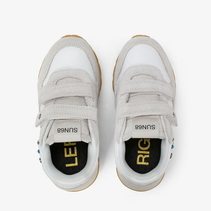 Sun68 Ally Studs First Step Z46406F-31 – Panna | Scarpe primi passi bambina in mesh, sneaker casual per completare con stile gli outfit di ogni giorno