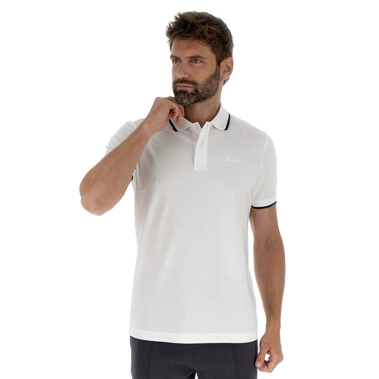 LOTTO POLO SANREMO BRIGHT WHITE/NAVY BLUE 222278-1Q5