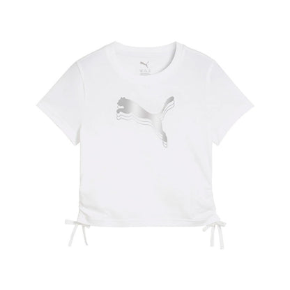 PUMA ESS METALLIC KNOTTED TEE G WHITE 686419-02