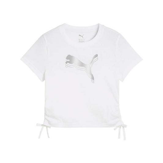 PUMA ESS METALLIC KNOTTED TEE G WHITE 686419-02