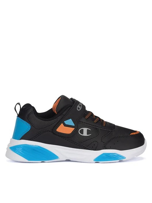 CHAMPION WAVE PU B PS LOW CUT SHOE NBK/BLUE/ORANGE S32818-KK011