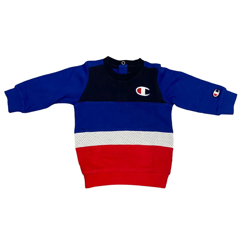 CHAMPION CREWNECK SUIT BVU/NNY/NNY/ROX/WHT 306789-BS003