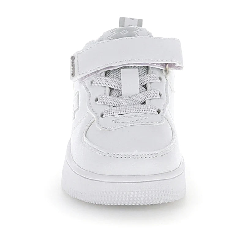 Lotto Cavaliers AMF INF S – Sneaker Bambino in Ecopelle | Bianco