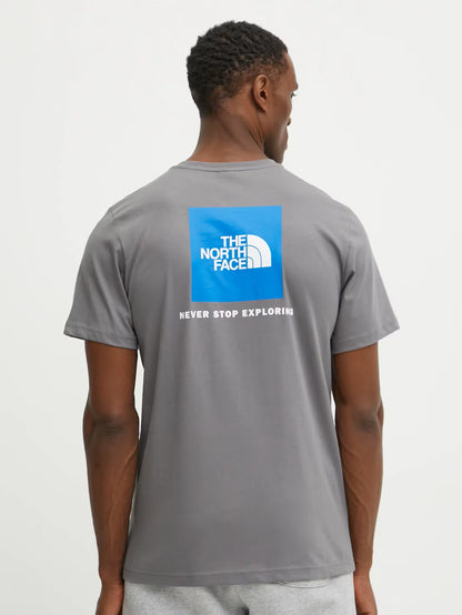 THE NORTH FACE M SS BOX NSE TEE SMOKED PEARL/HERO BLUE NF0A87NPARX1