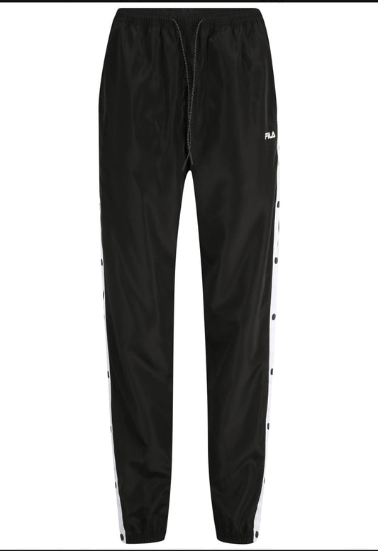 FILA LARISA HIGH WAIST BUTTENDED TRACK PANTS BLACK-BRIGHT WHITE FAW0768-83072