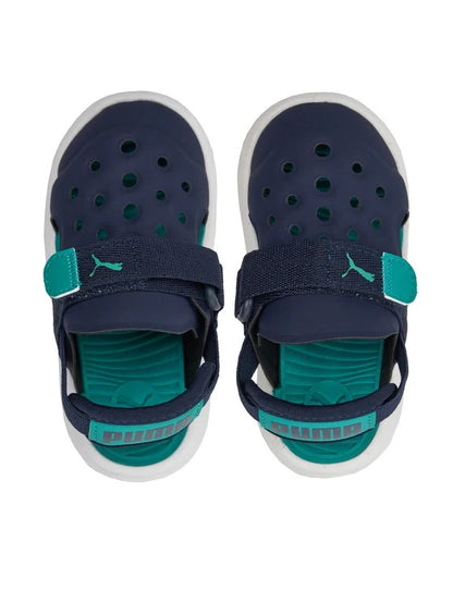 PUMA EVOLVE SANDAL AC INF NAVY-SPARKLING GREEN-WHITE 389148-08