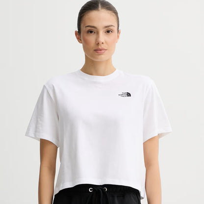 The North Face W Evolution Dome Crop SS Tee White