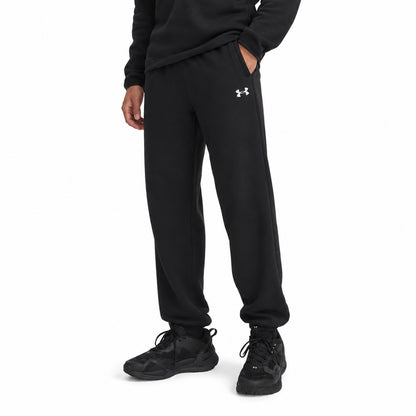 Under Armour UA Armour Fleece Joggers 6013724-001 2000001077993 – Pantaloni Uomo Neri in Fleece per Sport, Allenamento, Jogging e Tempo Libero, Abbigliamento Sportivo