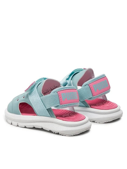 PUMA EVOLVE SANDAL AC INF TURQUOISE SURF-FAST PINK-WHITE 389148-09