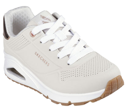 Skechers Uno Gen1 Shimmer Sneakers Donna Beige