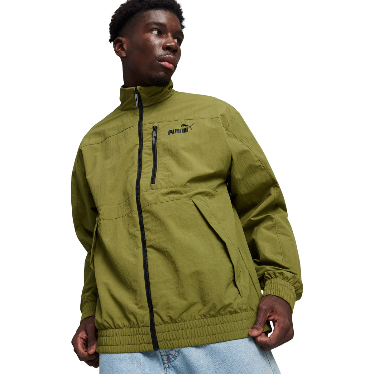 PUMA STYLE WINDBREAKER OLIVE GREEN 623685-33