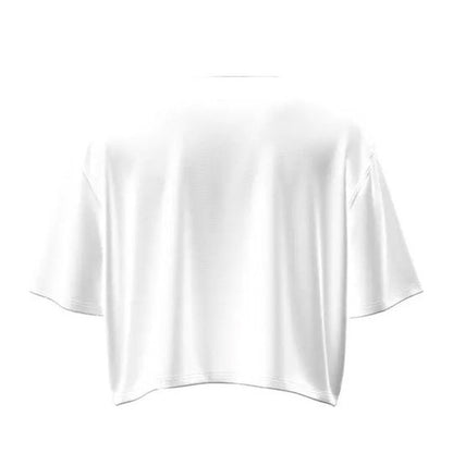 Under Armour UA W Center LT SS – T-shirt crop donna bianco in cotone – 6015217-100