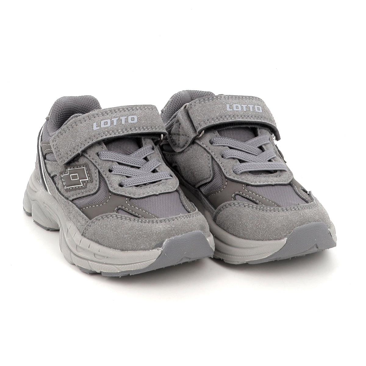 Lotto Boston AMF SUE INF S – Scarpe sportive bambino unisex grigio in nabuk e mesh – 223863-AZW