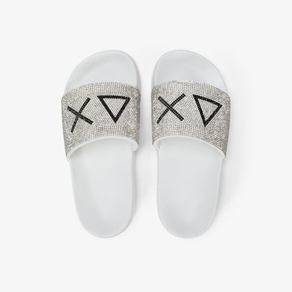 Sun68 GIRL'S SLIPPERS STRASS LOGO X36411-01