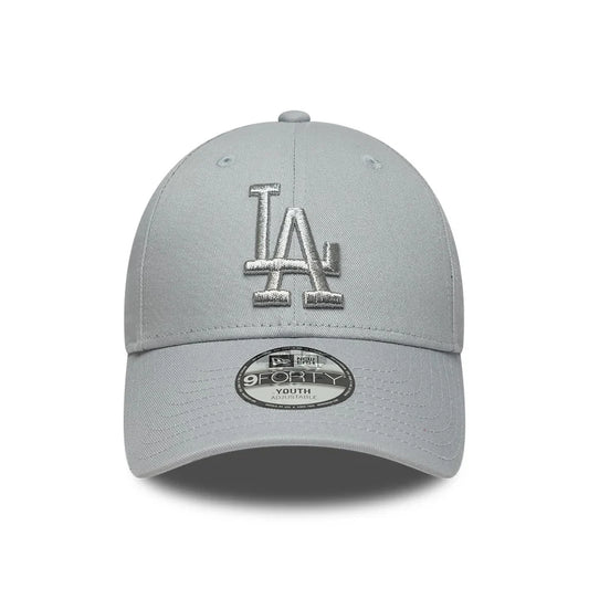 New Era 9FORTY LA Cappellino da Baseball Bambino Ragazzo Unisex con Visiera in Cotone Grigio Youth 60915879
