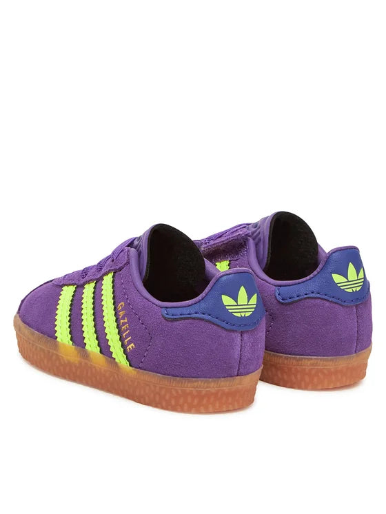 ADIDAS GAZELLE CF EL I ACTPUR/SYELLO/CPURPL JP7136