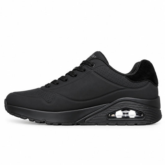 Skechers Uno - Suited On Air – Sneakers uomo nero in ecopelle – 183004-B