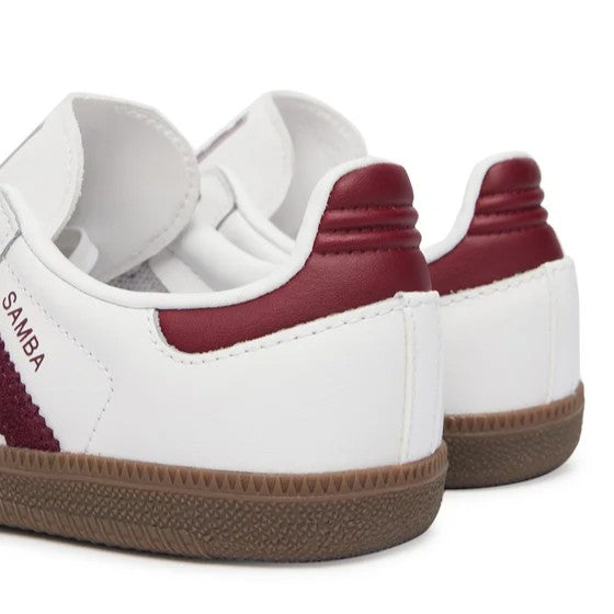 Adidas Samba OG C KZ8682 – Bianco/Maroon