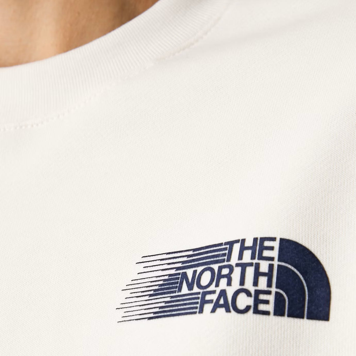 THE NORTH FACE NTF W RETRO TRAIL RELAXED CREW- GRAPHIC WHITE DUNE NF0A8JAUQLI1