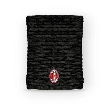 AC Milan Scaldacollo MILSCA1 – Nero, accessorio unisex in acrilico per autunno e inverno, un'idea regalo per tifosi milanisti e appassionati di calcio