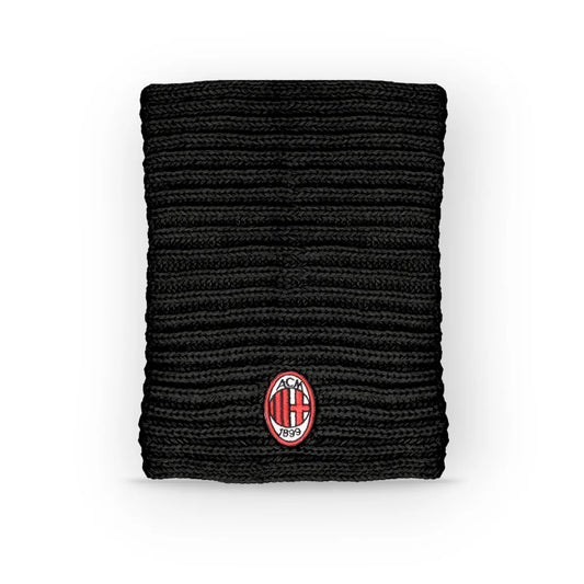 AC Milan Scaldacollo MILSCA1 – Nero, accessorio unisex in acrilico per autunno e inverno, un'idea regalo per tifosi milanisti e appassionati di calcio