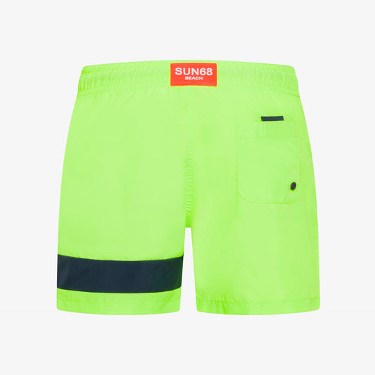 Sun68 BOY'S SWIM PANT STRIPE FLUO ON LEG H36307-63