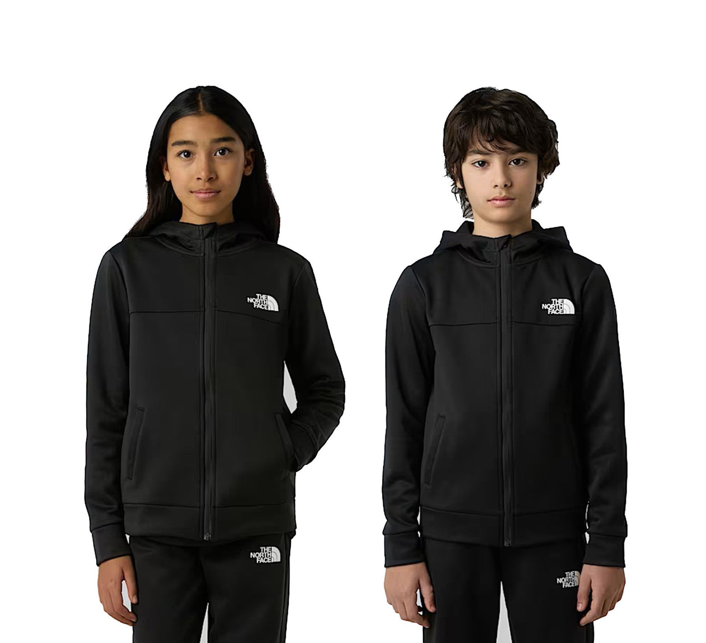 THE NORTH FACE TEEN REAXION FZ HOODIE TNF BLACK NF0A8EB6JK31