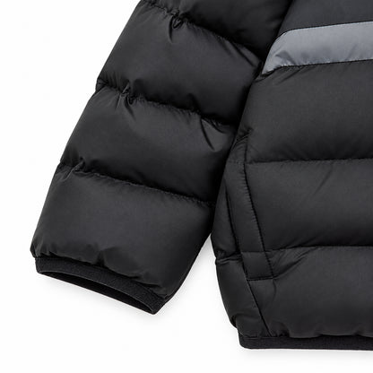 Adidas AOR Puffer Blocking Piumino Imbottito Bambino e Neonato Unisex Design Color Block Nero Poliestere Autunno Inverno Taglie 3 Mesi-4 Anni KR4648