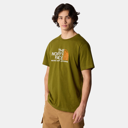THE NORTH FACE M S/S RUST 2 TEE FOREST OLIVE NF0A87NWPIB1
