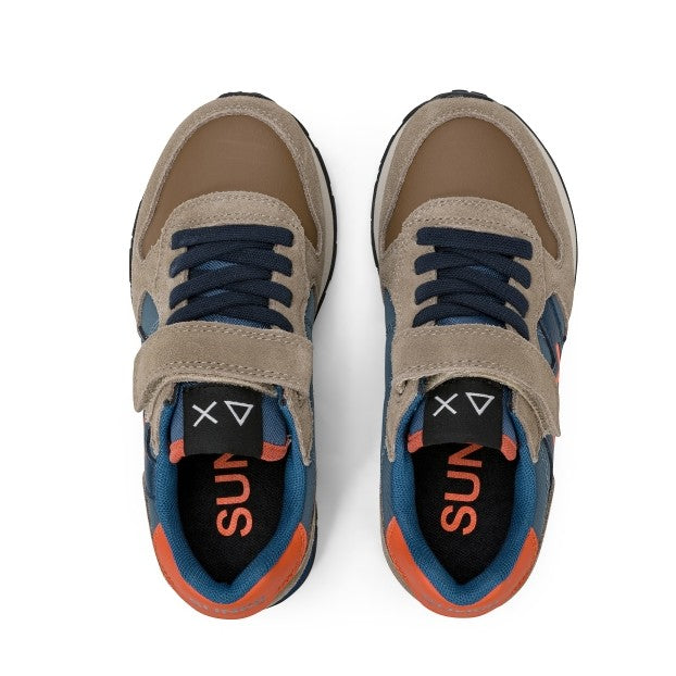 Sun68 Jaki Bicolor Z46322K-77 – Marrone/Blu | Scarpe sportive bambino dal design bicolore, sneakers casual per completare outfit dinamici ogni giorno