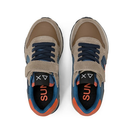 Sun68 Jaki Bicolor Z46322K-77 – Marrone/Blu | Scarpe sportive bambino dal design bicolore, sneakers casual per completare outfit dinamici ogni giorno