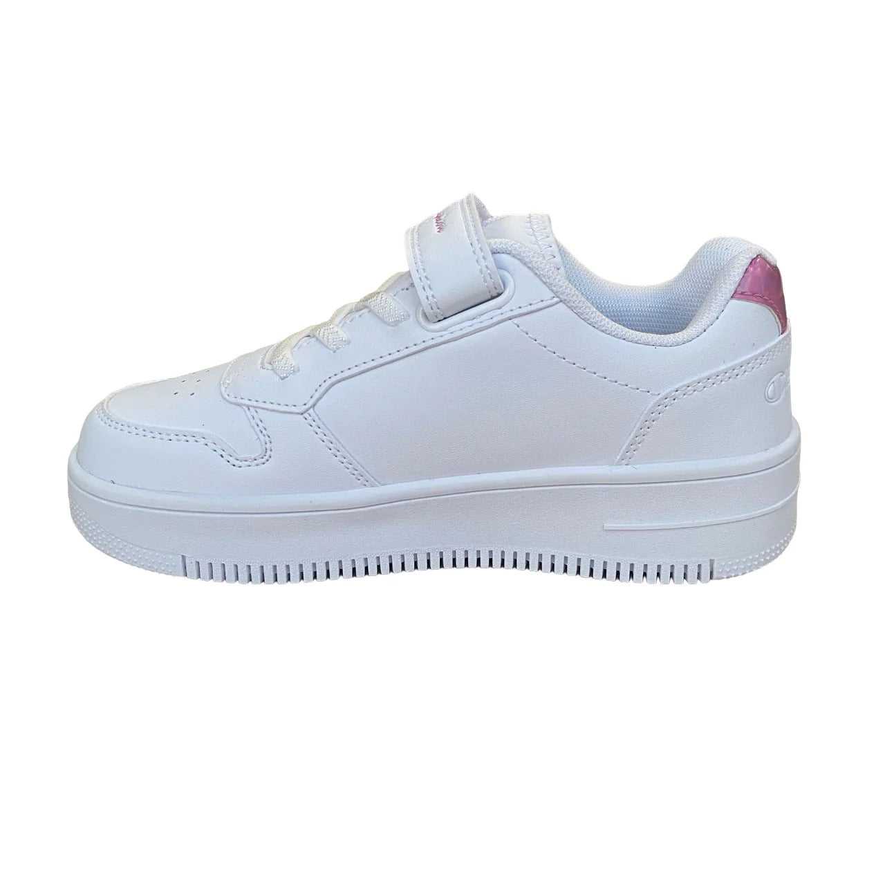 CHAMPION RD18 PLATFORM GLITTER G PS LOW CUT SHOE WHT/PINK S32830-WW010