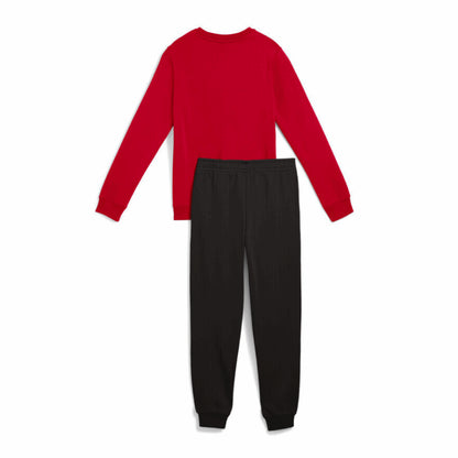 PUMA ESS NO.1 LOGO CREW SWEAT SUIT  FL B RED 689721-11
