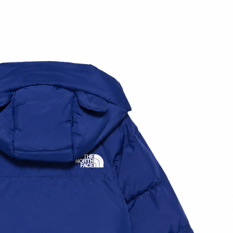 The North Face Baby North Down Fleece-Lined Piumino Neonato con Cappuccio e Fodera in Pile Imbottitura in Piuma 600 Blu 6-24 Mesi NF0A88W2NLV1