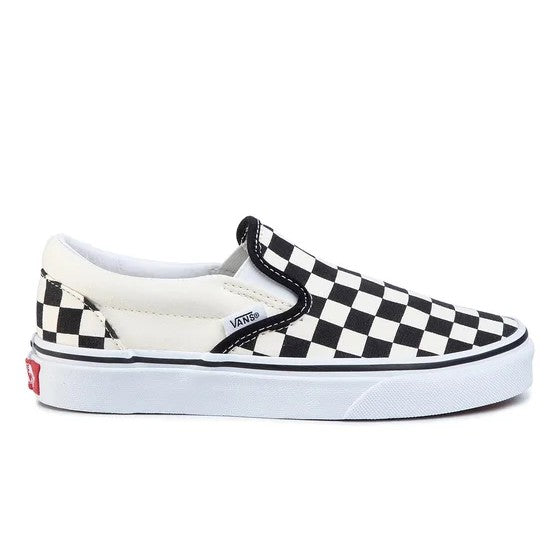 VANS Classic Slip-On Blk&WhtChckerboard/Wht VN000EYEBWW1