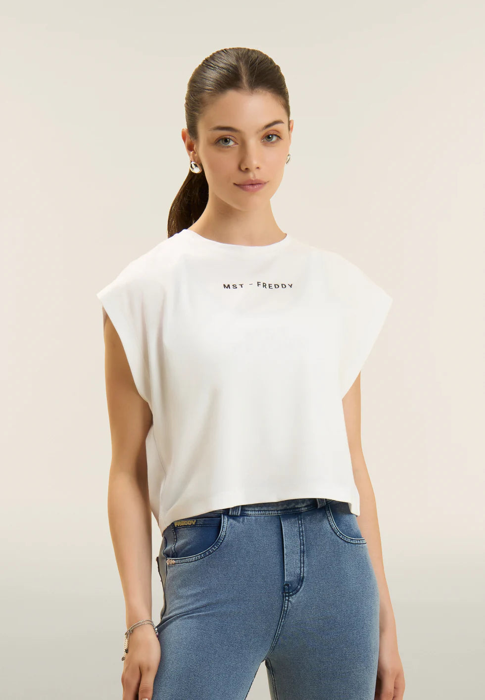 FREDDY T-SHIRT MANICA CORTA DONNA S26WMAT1-W