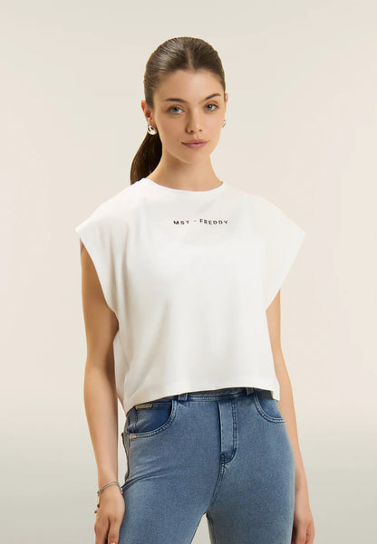 FREDDY T-SHIRT MANICA CORTA DONNA S26WMAT1-W