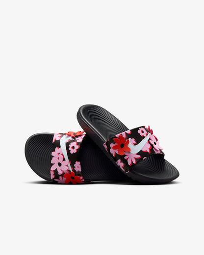NIKE KAWA SLIDE SE (GS/PS) BLACK/WHITE-PINK RISE-PICANTE RED FJ2872-001