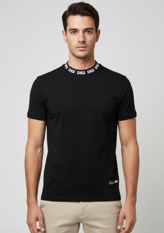 DS2 T-SHIRT 100% COTONE NERO FW25224